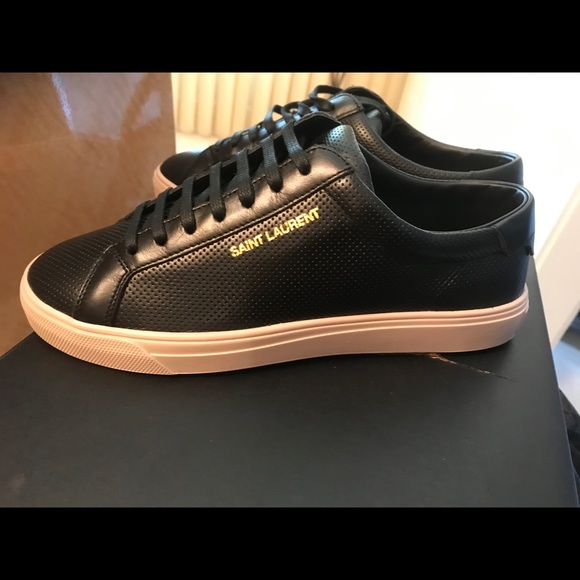 saint laurent perforated leather sneakers
